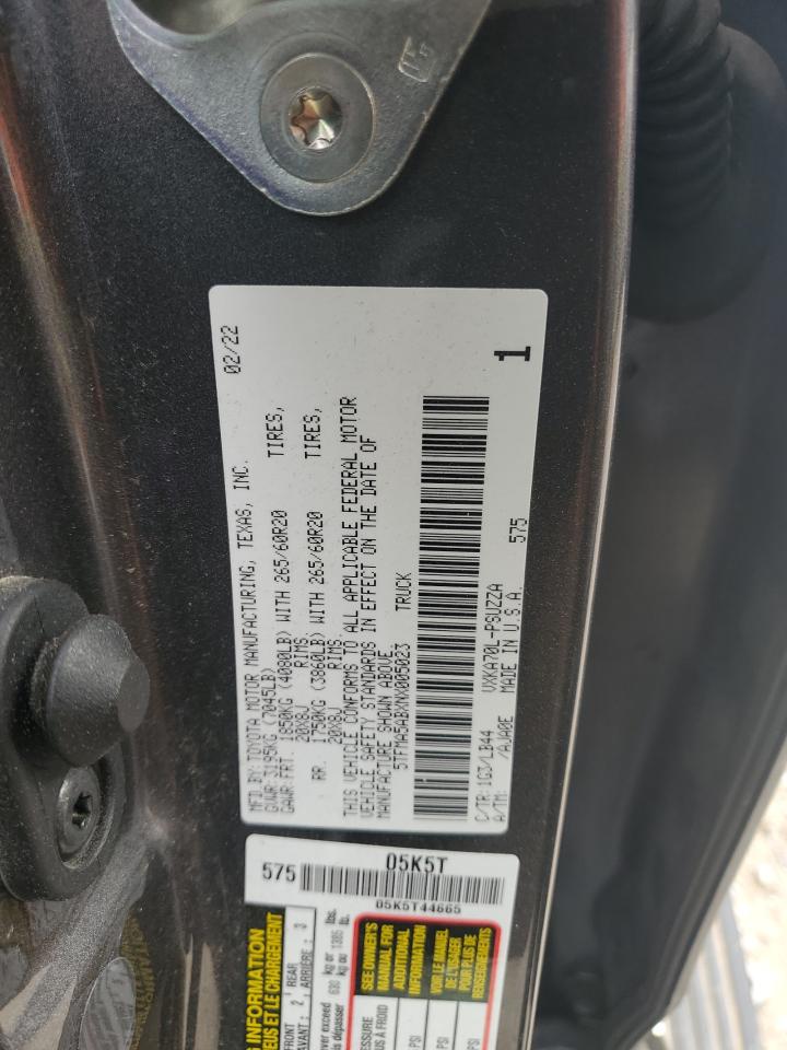 5TFMA5ABXNX005023 2022 Toyota Tundra Crewmax Platinum