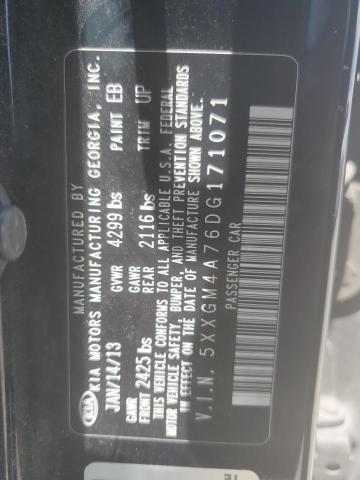 2013 Kia Optima Lx VIN: 5XXGM4A76DG171071 Lot: 60501534