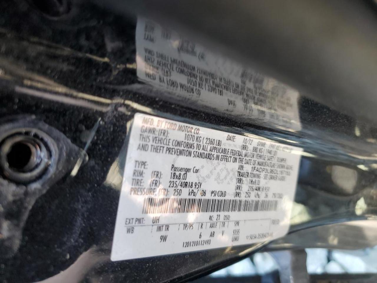 1FADP3L95DL167165 2013 Ford Focus St