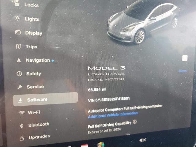 2019 Tesla Model 3 VIN: 5YJ3E1EB2KF418501 Lot: 58246604