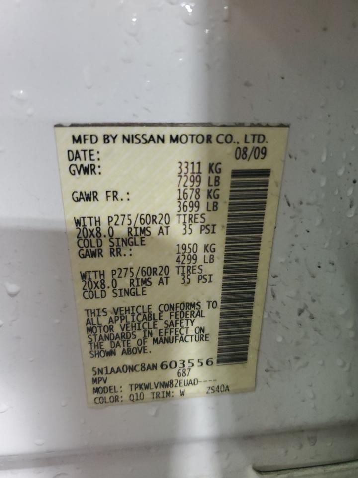 5N1AA0NC8AN603556 2010 Nissan Armada Se