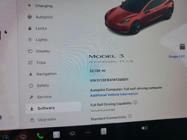 2019 Tesla Model 3 VIN: 5YJ3E1EA1KF298911 Lot: 58504504