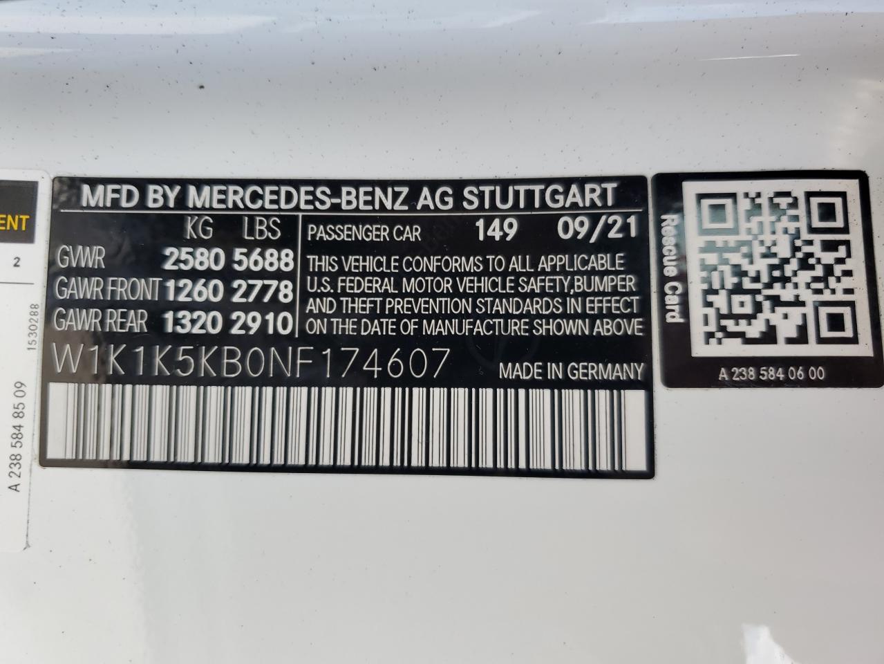 W1K1K5KB0NF174607 2022 Mercedes-Benz E 450 4Matic