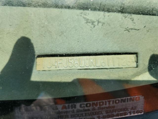 1989 Jeep Cherokee Laredo VIN: 1J4FJ58L0KL611726 Lot: 60532914