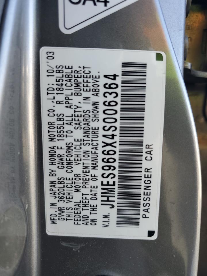 JHMES966X4S006364 2004 Honda Civic Hybrid