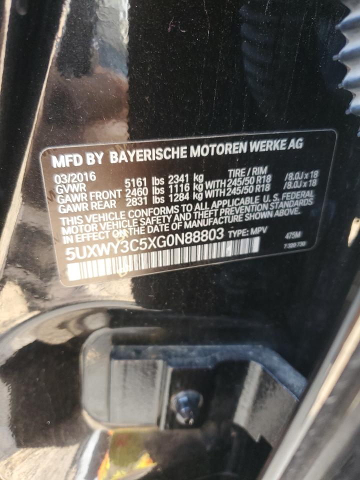 5UXWY3C5XG0N88803 2016 BMW X3 xDrive28D