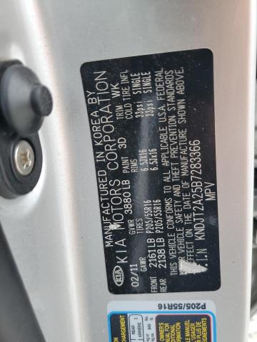 2011 Kia Soul + VIN: KNDJT2A25B7283366 Lot: 59266914