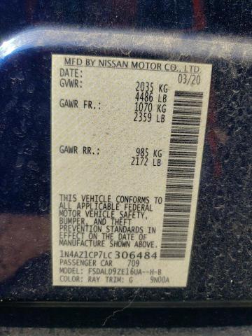 2020 Nissan Leaf Sv VIN: 1N4AZ1CP7LC306484 Lot: 59629654