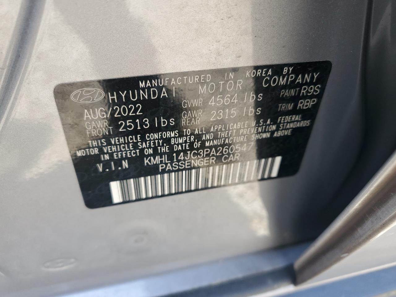 KMHL14JC3PA260547 2023 Hyundai Sonata N Line