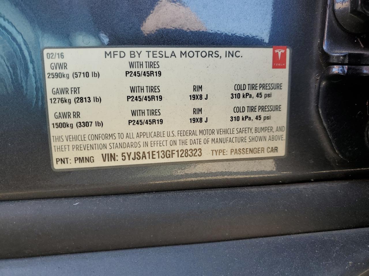 5YJSA1E13GF128323 2016 Tesla Model S