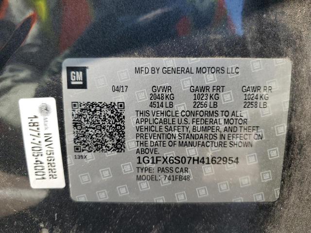 2017 Chevrolet Bolt Ev Premier VIN: 1G1FX6S07H4162954 Lot: 57950334