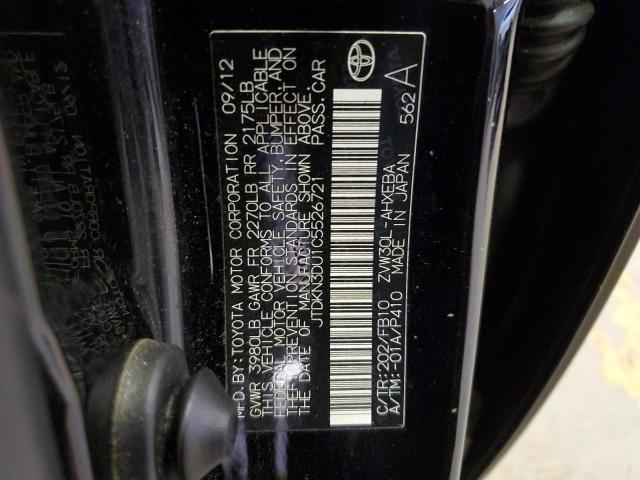 2012 Toyota Prius VIN: JTDKN3DU1C5526721 Lot: 59361314