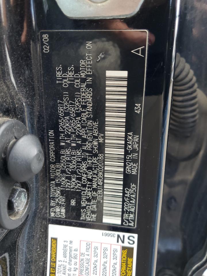 JTEBU14R08K020188 2008 Toyota 4Runner Sr5