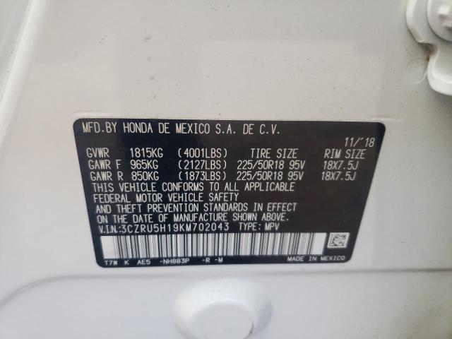 2019 HONDA HR-V SPORT - 3CZRU5H19KM702043