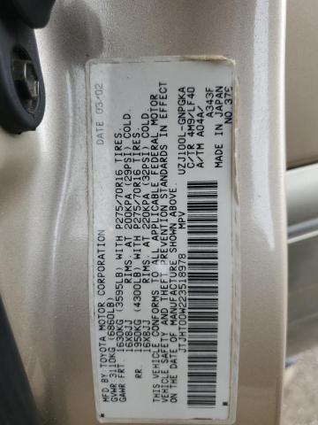 2002 Lexus Lx 470 VIN: JTJHT00W223518978 Lot: 58281144