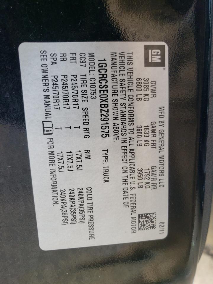 1GCRCSE0XBZ291575 2011 Chevrolet Silverado C1500 Lt