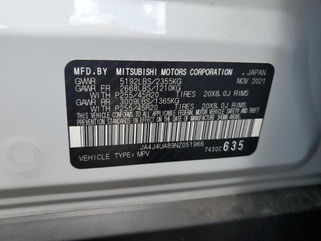 2022 Mitsubishi Outlander Se VIN: JA4J4UA89NZ051966 Lot: 60002654