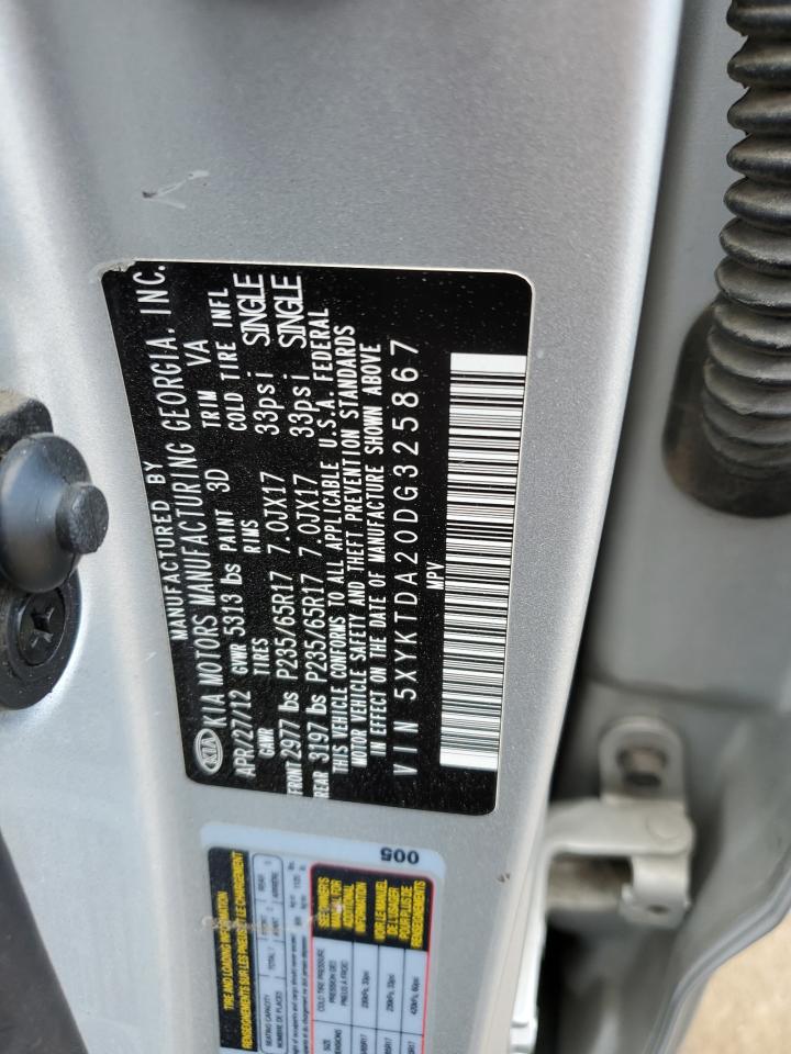 5XYKTDA20DG325867 2013 Kia Sorento Lx