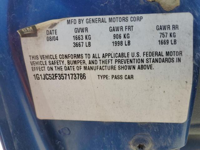 2005 Chevrolet Cavalier VIN: 1G1JC52F357173786 Lot: 58641364