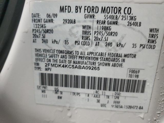 2010 Ford Edge Limited VIN: 2FMDK4KC5ABA09265 Lot: 60429614