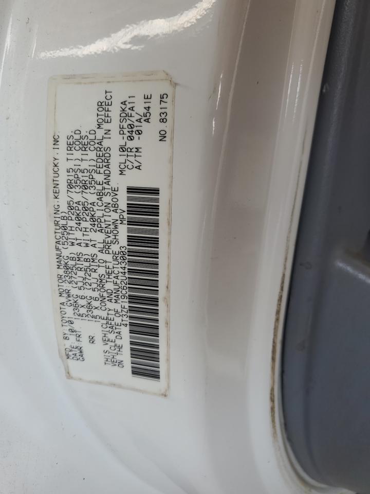 4T3ZF19C62U443003 2002 Toyota Sienna Ce