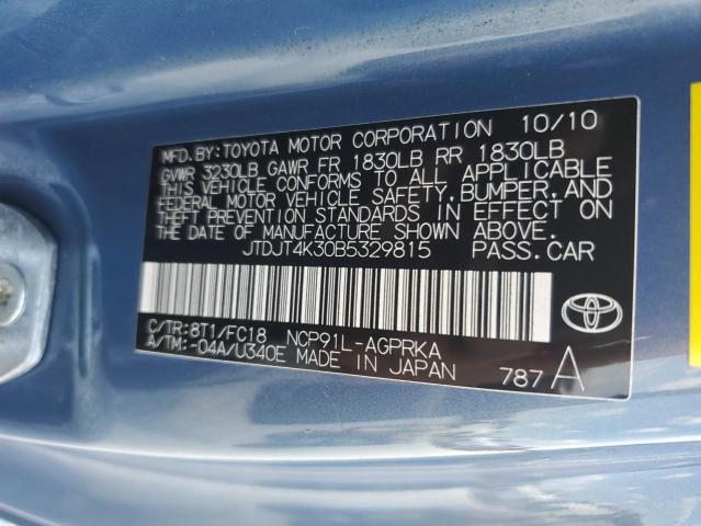 2011 Toyota Yaris VIN: JTDJT4K30B5329815 Lot: 61007184