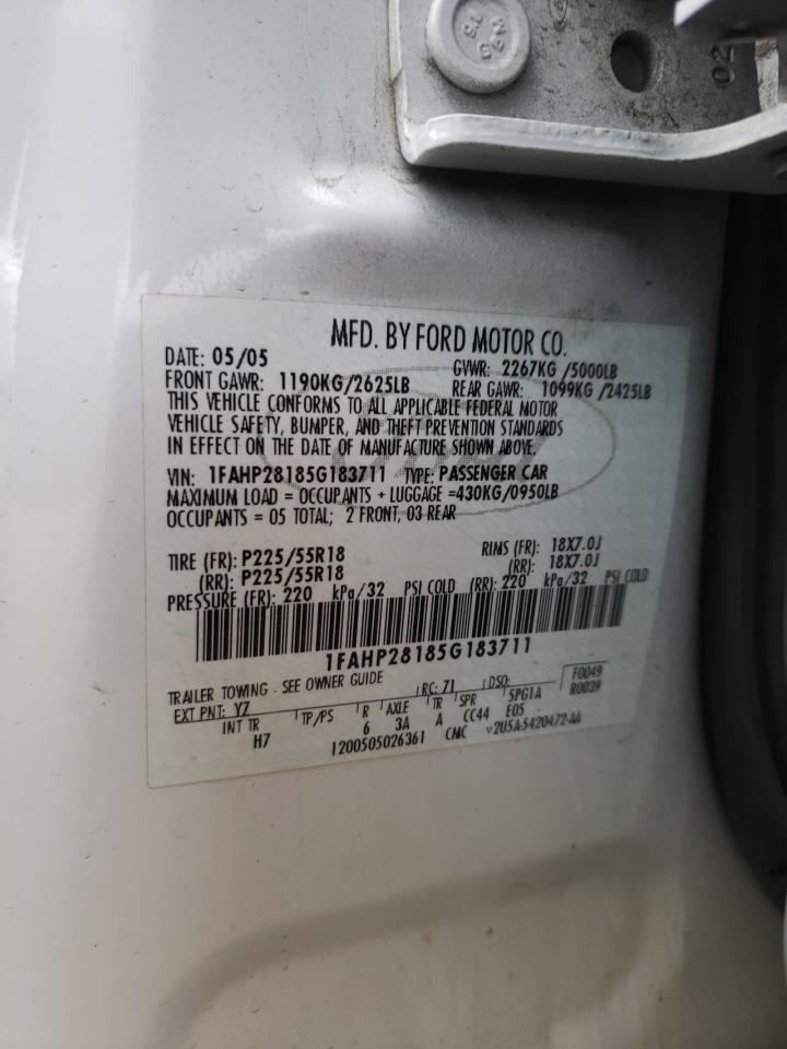 1FAHP28185G183711 2005 Ford Five Hundred Limited