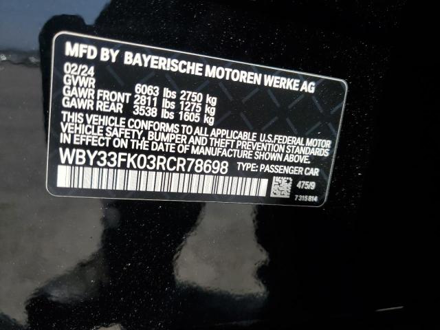 2024 BMW I5 EDRIVE WBY33FK03RCR78698