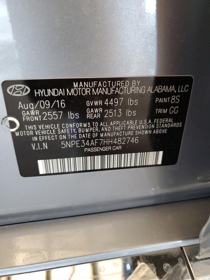 5NPE34AF7HH482746 2017 Hyundai Sonata Sport