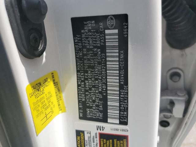 4T4BF3EK0BR211439 2011 Toyota Camry Base