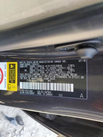 2010 Lexus Rx 350 VIN: 2T2BK1BA4AC074488 Lot: 57407904