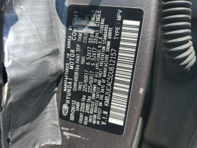 2013 Hyundai Tucson Gls VIN: KM8JUCAC5DU612157 Lot: 61045484