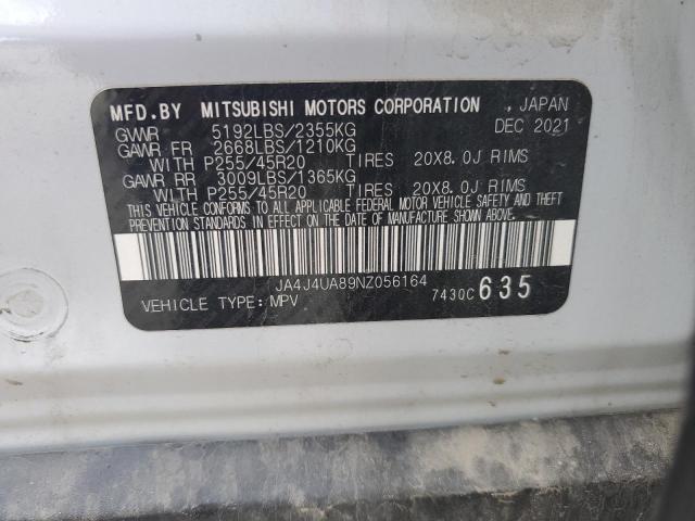 2022 Mitsubishi Outlander Se VIN: JA4J4UA89NZ056164 Lot: 58654584