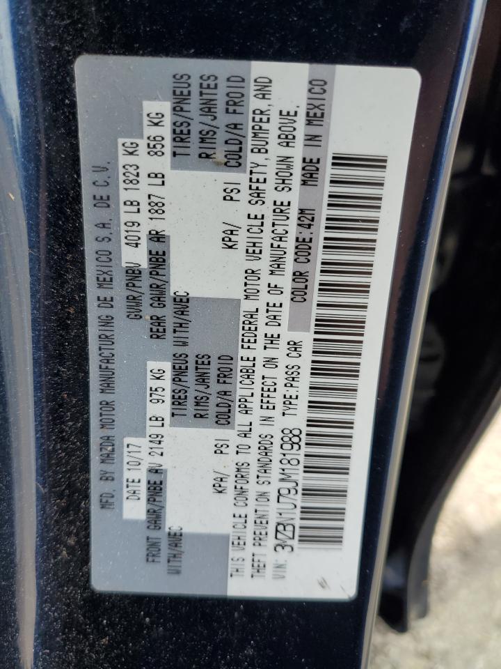 3MZBN1U79JM181988 2018 Mazda 3 Sport