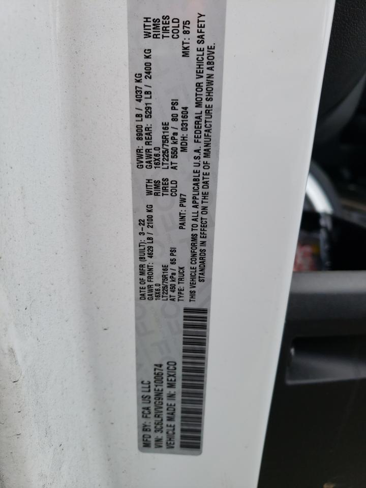 3C6LRVVG9NE100674 2022 Ram Promaster 2500 2500 Standard