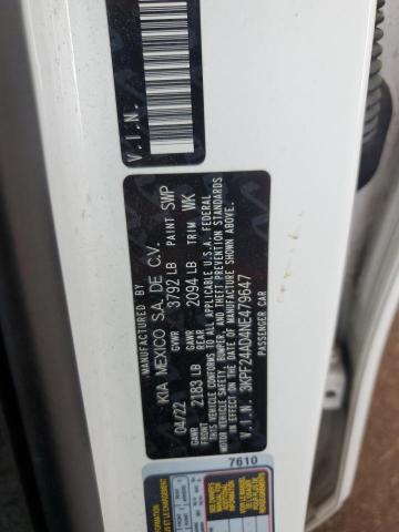 2022 Kia Forte Fe VIN: 3KPF24AD4NE479647 Lot: 61123914