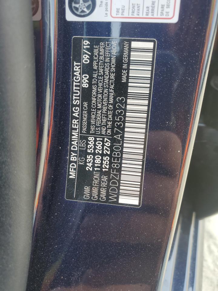 WDDZF8EB0LA735323 2020 Mercedes-Benz E 350 4Matic