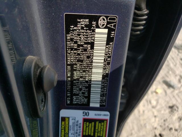 2014 Toyota Corolla L VIN: 2T1BURHE4EC124495 Lot: 58902334