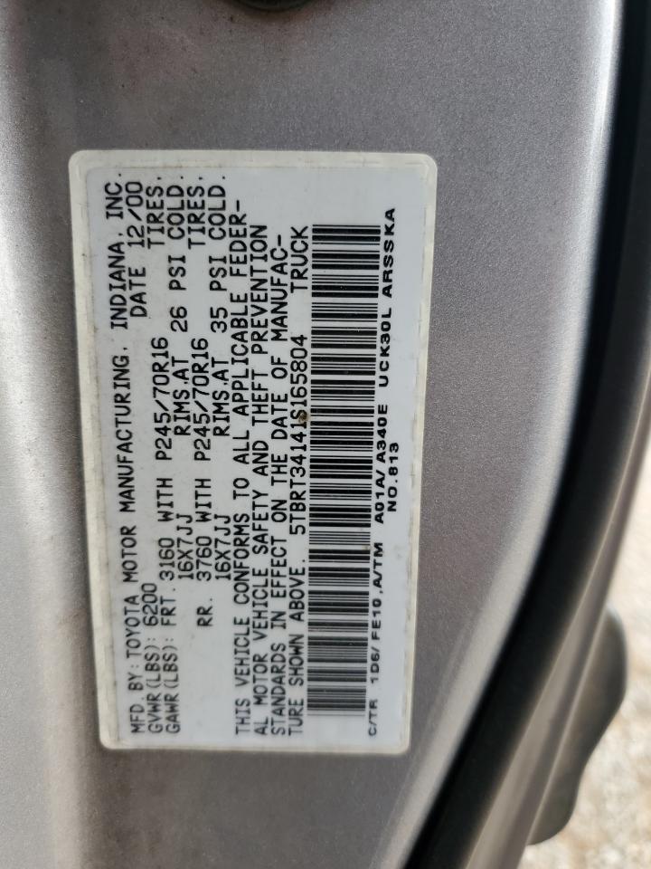 5TBRT34141S165804 2001 Toyota Tundra Access Cab