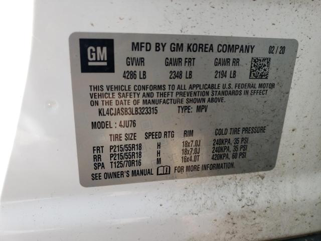 2020 Buick Encore Preferred VIN: KL4CJASB3LB323315 Lot: 60424424