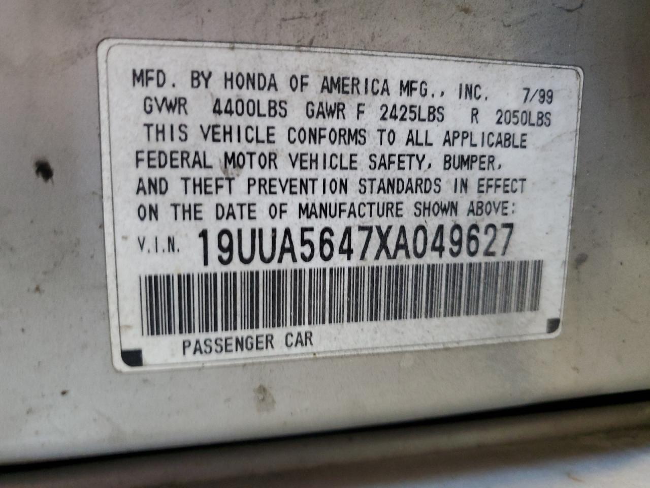 19UUA5647XA049627 1999 Acura 3.2Tl