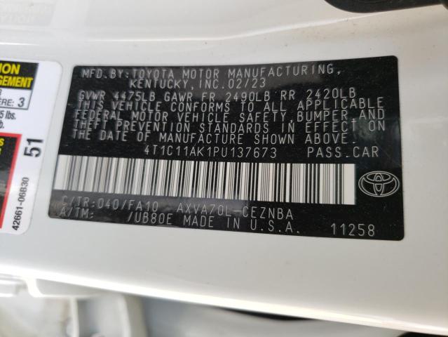 2023 TOYOTA CAMRY LE - 4T1C11AK1PU137673