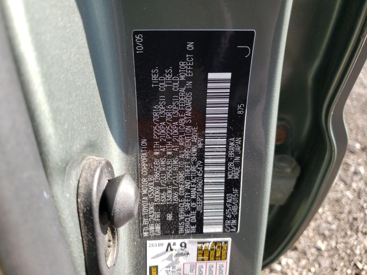 JTEEP21A960145479 2006 Toyota Highlander Limited