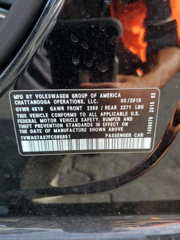 2015 VOLKSWAGEN PASSAT WOL - 1VWAS7A37FC085651