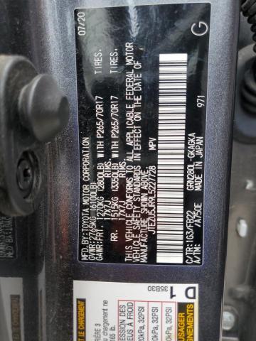 2020 Toyota 4Runner Sr5 VIN: JTEZU5JR9L5227728 Lot: 59522054