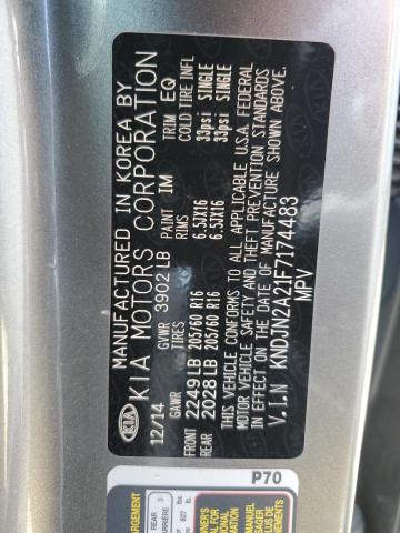 2015 Kia Soul VIN: KNDJN2A21F7174483 Lot: 59696254