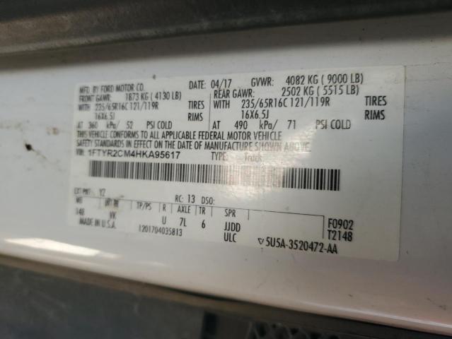 2017 Ford Transit T-250 VIN: 1FTYR2CM4HKA95617 Lot: 57714774