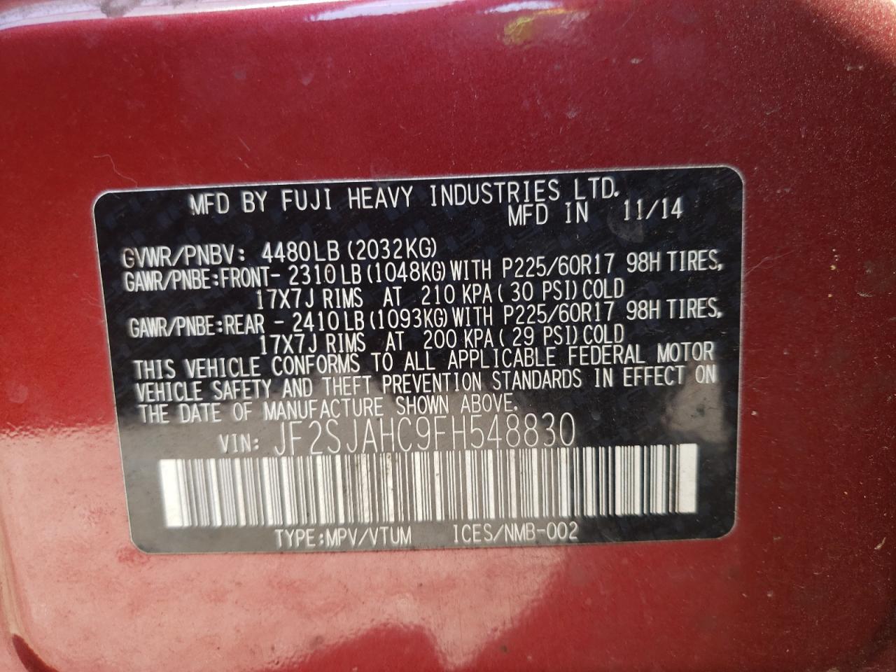 JF2SJAHC9FH548830 2015 Subaru Forester 2.5I Limited