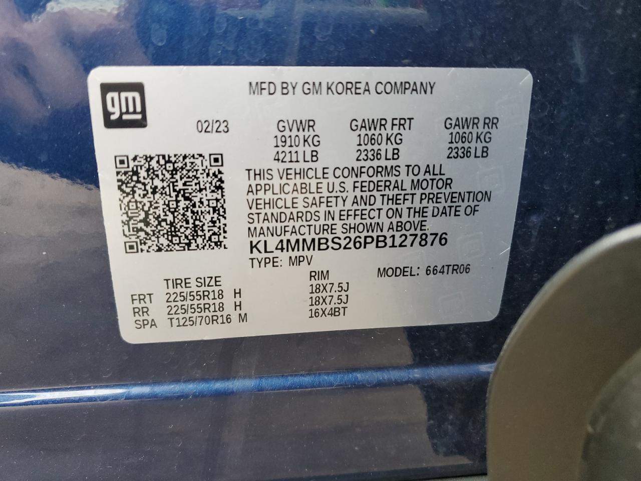 KL4MMBS26PB127876 2023 Buick Encore Gx Preferred