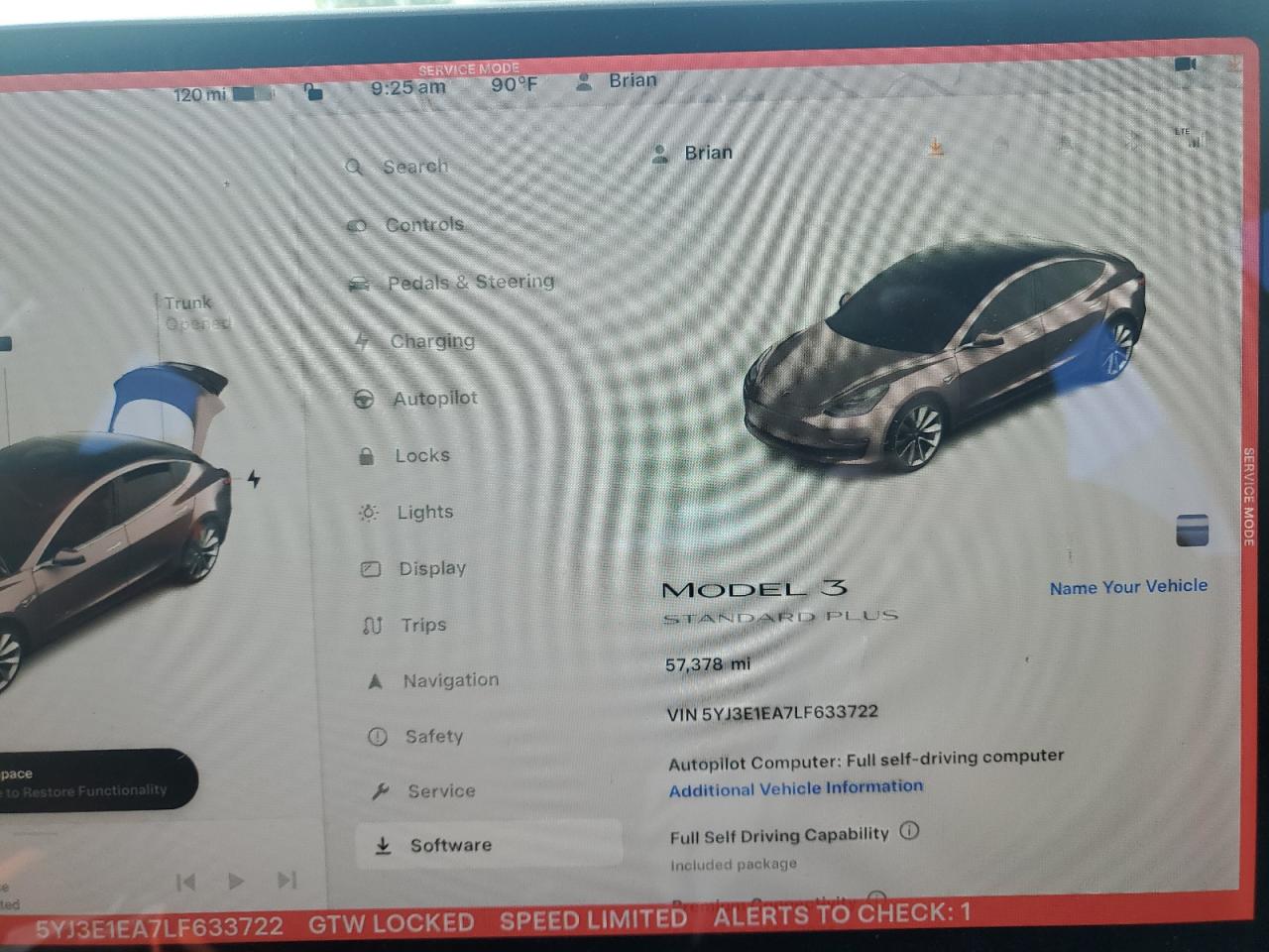 5YJ3E1EA7LF633722 2020 Tesla Model 3